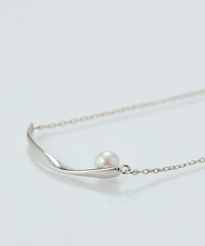 【金属アレルギー対応】スライヴパールネックレス/全長:43～46cm/ニッケルフリー