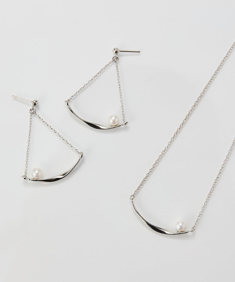 【金属アレルギー対応】スライヴパールネックレス/全長:43～46cm/ニッケルフリー