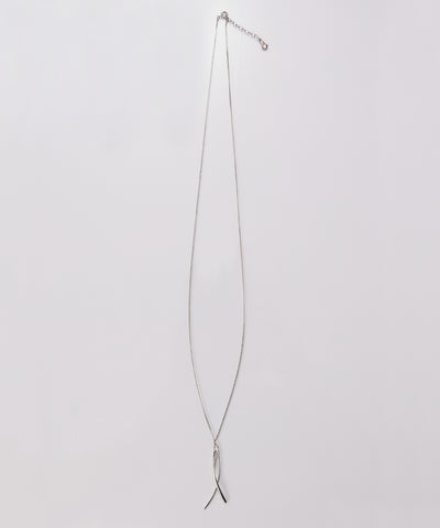 【金属アレルギー対応】ツインカーブYラインネックレス/全長:67～70cm/ニッケルフリー