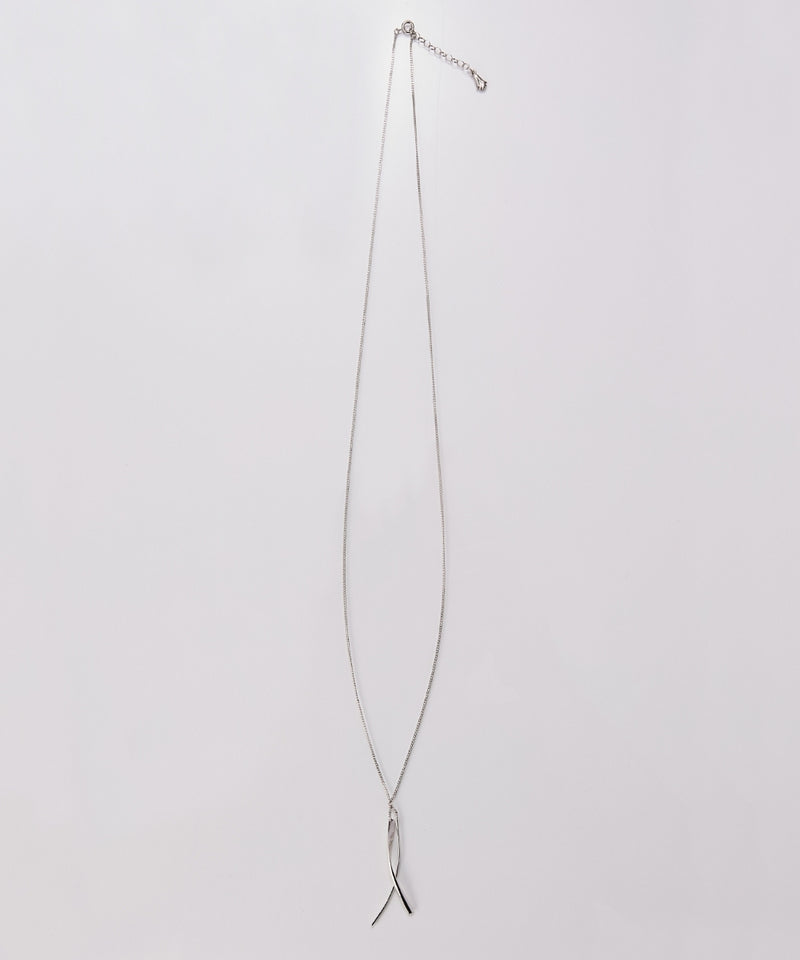 【金属アレルギー対応】ツインカーブYラインネックレス/全長:67～70cm/ニッケルフリー