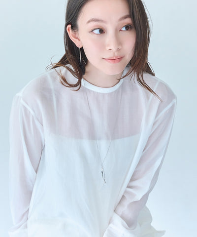 【金属アレルギー対応】ツインカーブYラインネックレス/全長:67～70cm/ニッケルフリー