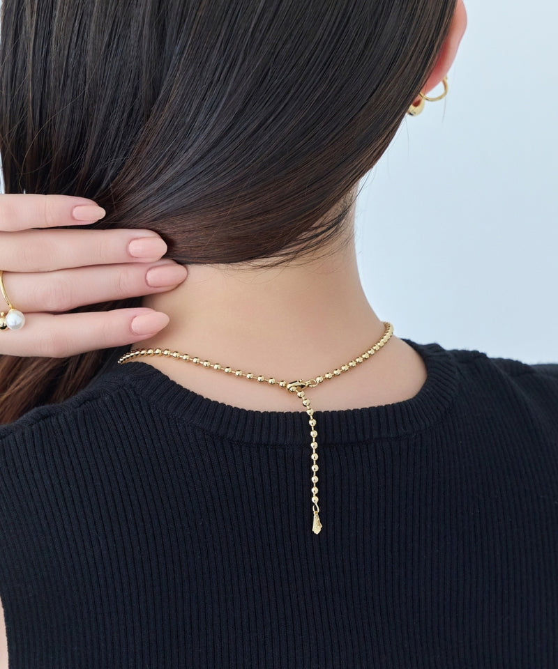 【金属アレルギー対応】ドットラインチョーカー/ニッケルフリー/41.5cm