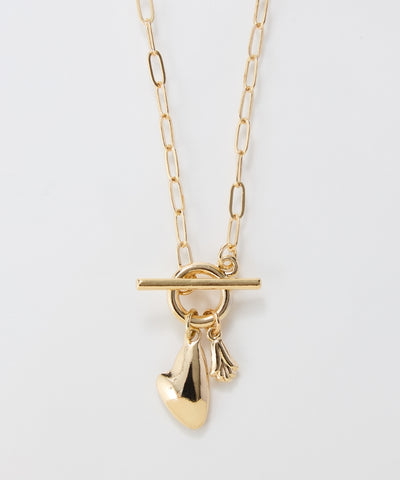 ハートプレートチョーカーネックレス/40cm