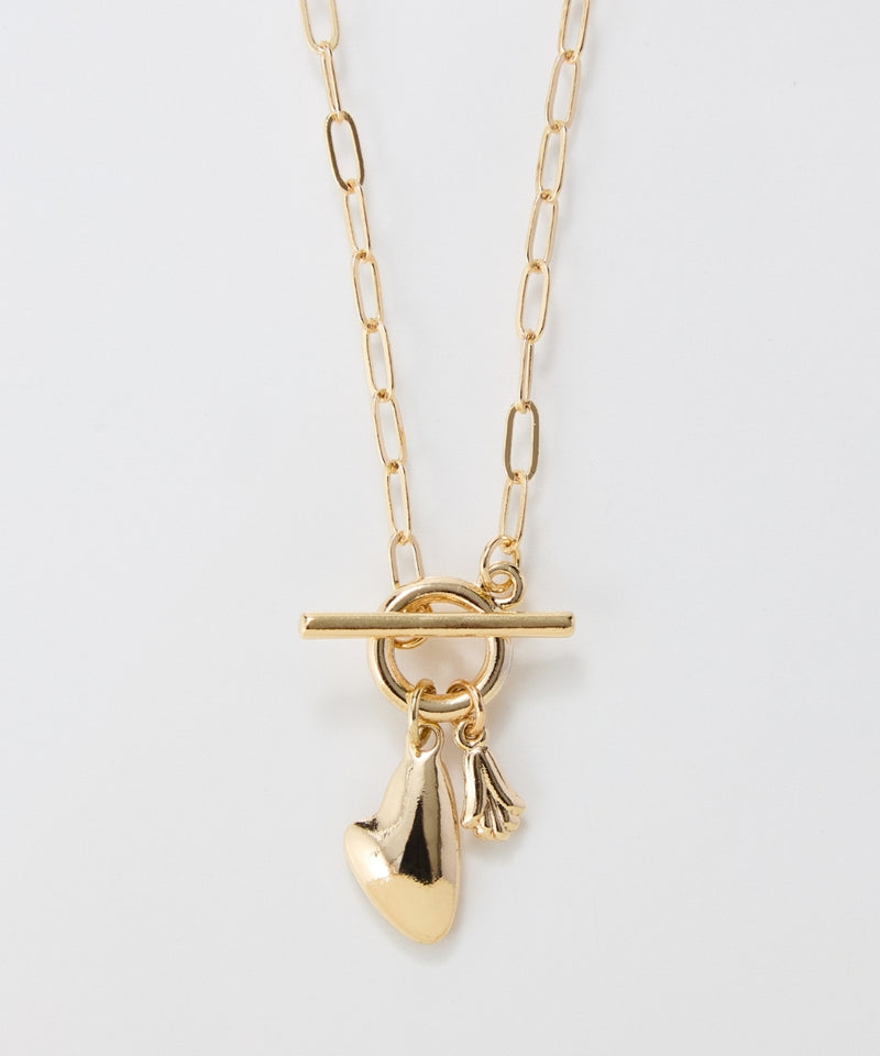 ハートプレートチョーカーネックレス/40cm