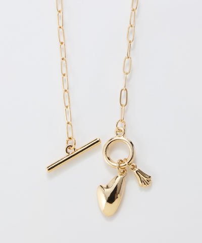 ハートプレートチョーカーネックレス/40cm