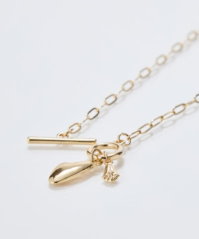 ハートプレートチョーカーネックレス/40cm