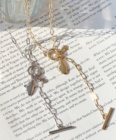 ハートプレートチョーカーネックレス/40cm