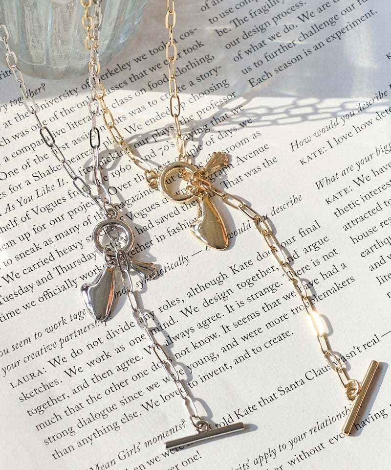 ハートプレートチョーカーネックレス/40cm