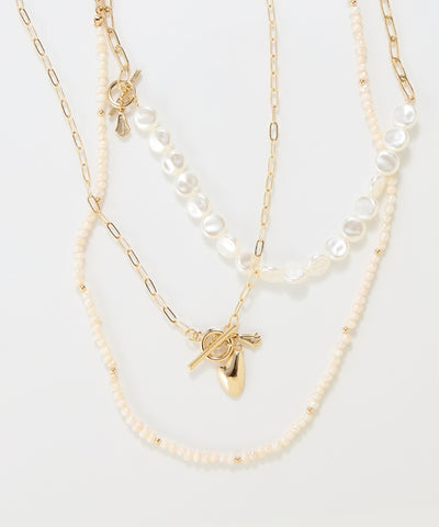 ハートプレートチョーカーネックレス/40cm