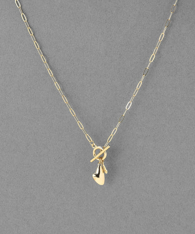 ハートプレートチョーカーネックレス/40cm