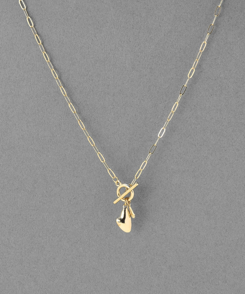 ハートプレートチョーカーネックレス/40cm