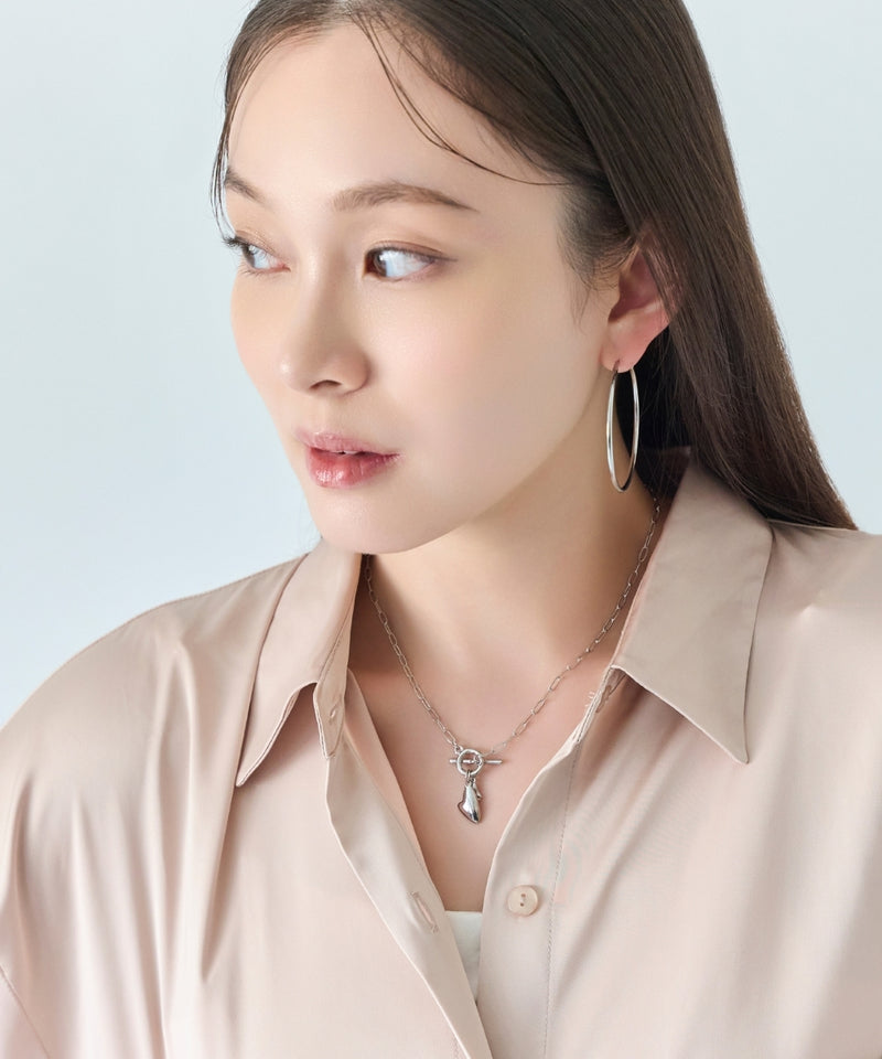 ハートプレートチョーカーネックレス/40cm