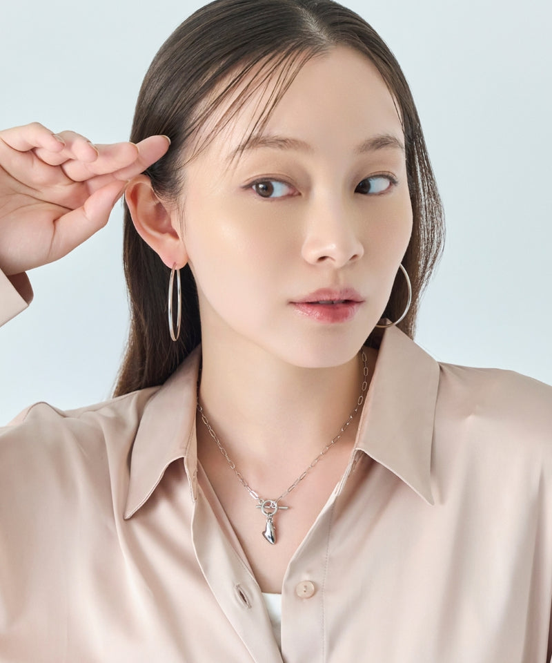 ハートプレートチョーカーネックレス/40cm