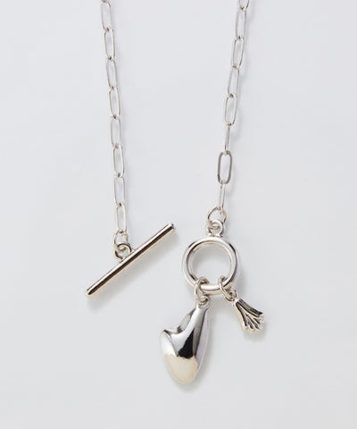 ハートプレートチョーカーネックレス/40cm