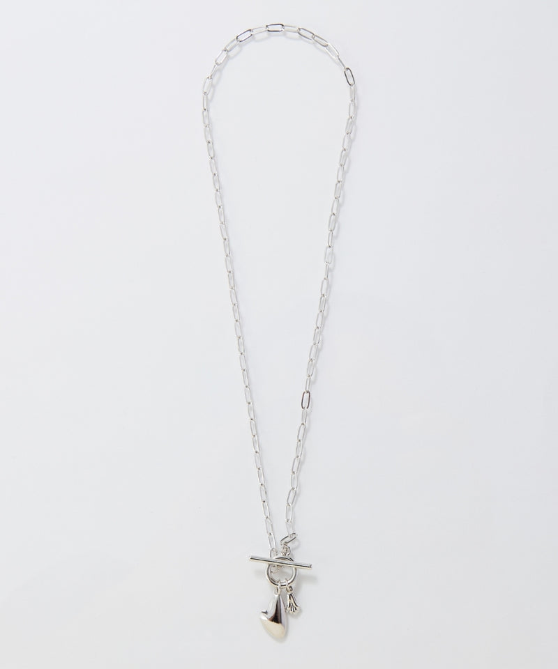 ハートプレートチョーカーネックレス/40cm