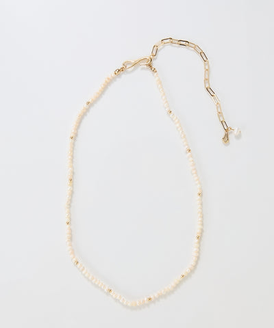 【天然パール】フレッシュウォーターパールチョーカーネックレス/連パール/淡水パール/39cm～50cm