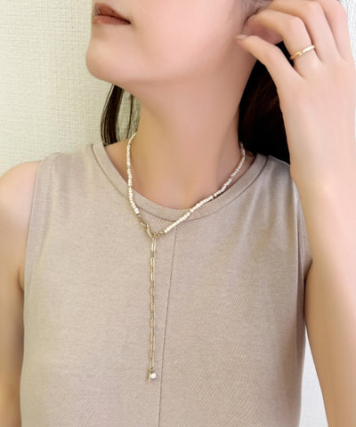 【天然パール】フレッシュウォーターパールチョーカーネックレス/連パール/淡水パール/39cm～50cm