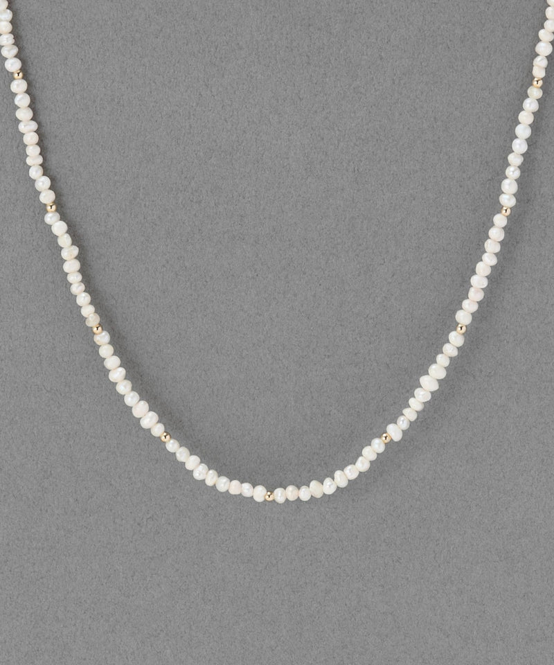 【天然パール】フレッシュウォーターパールチョーカーネックレス/連パール/淡水パール/39cm～50cm