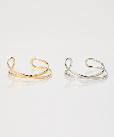 【金属アレルギー対応】ツインカレントカフバングル/ニッケルフリー