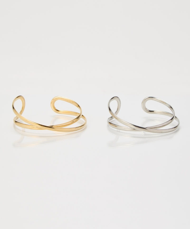 【金属アレルギー対応】ツインカレントカフバングル/ニッケルフリー