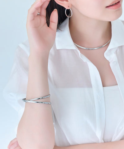 【金属アレルギー対応】ツインカレントカフバングル/ニッケルフリー