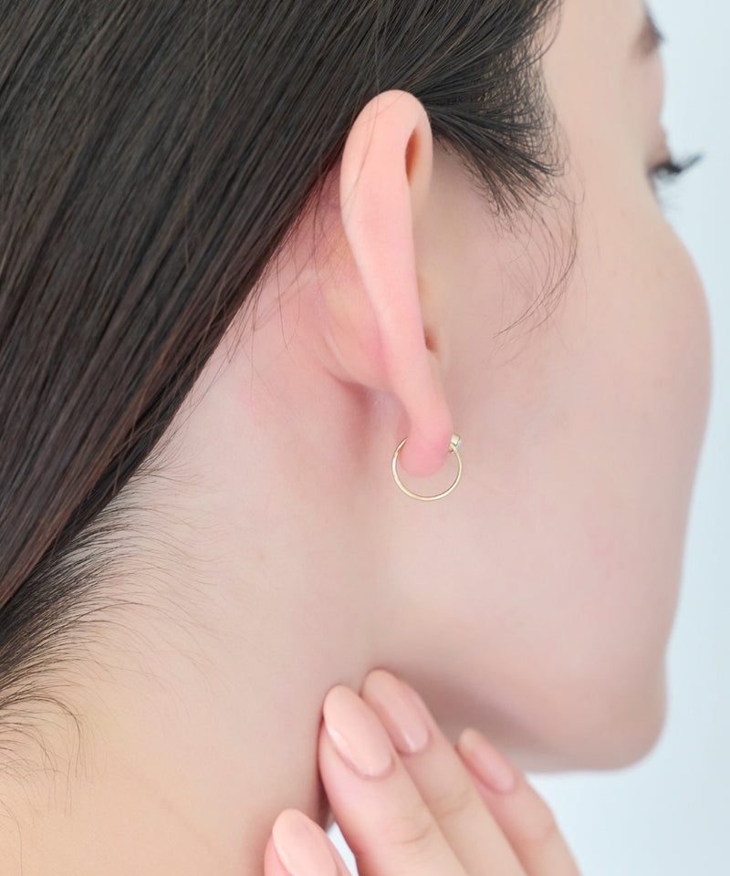 【金属アレルギー対応】ダブルループモチーフピアス/ニッケルフリー