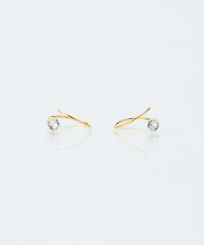 【金属アレルギー対応】ダブルループモチーフピアス/ニッケルフリー