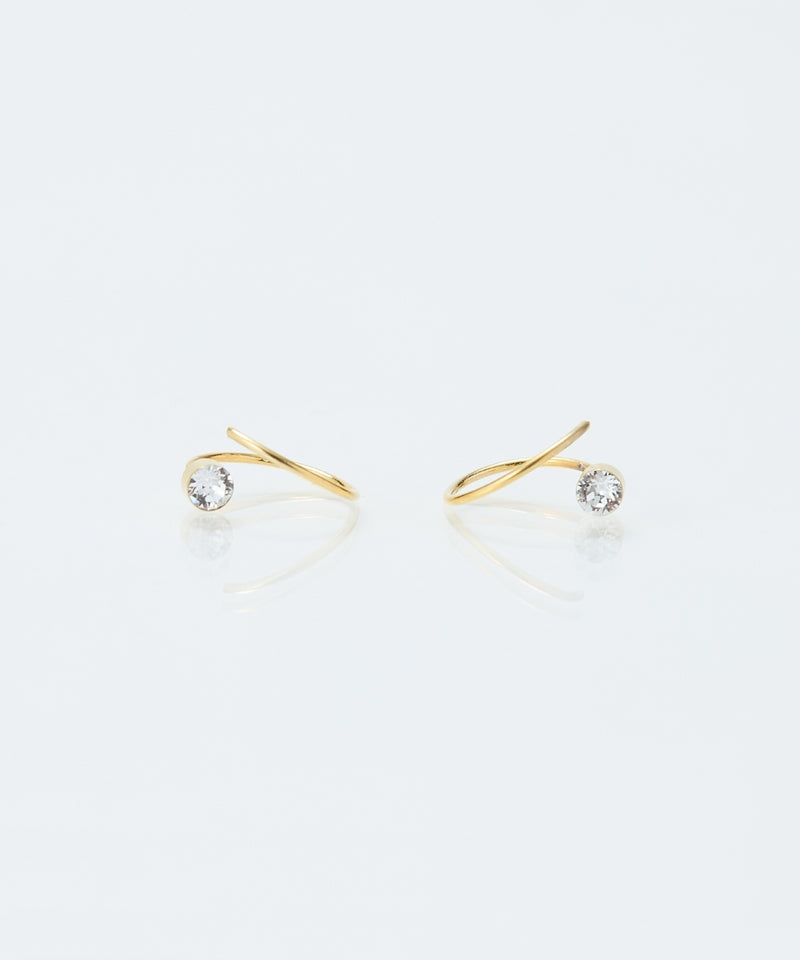 【金属アレルギー対応】ダブルループモチーフピアス/ニッケルフリー