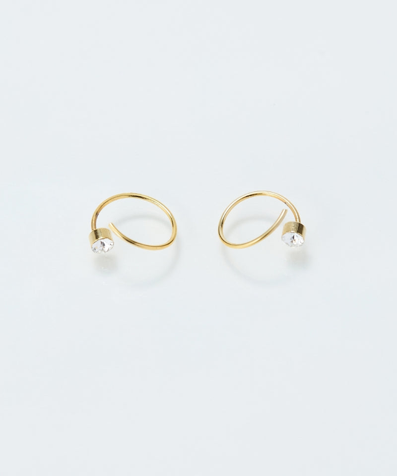 【金属アレルギー対応】ダブルループモチーフピアス/ニッケルフリー