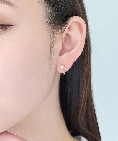 【金属アレルギー対応】ダブルループモチーフピアス/ニッケルフリー