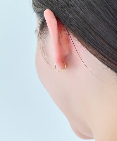 【金属アレルギー対応】ダブルループモチーフピアス/ニッケルフリー