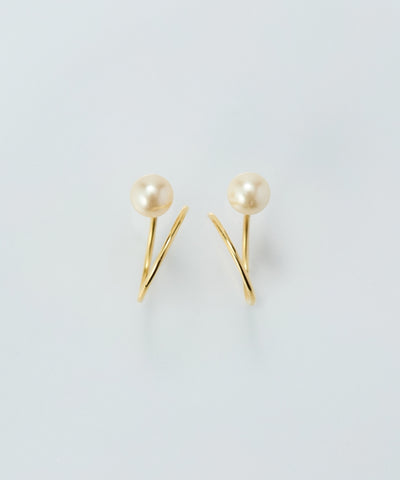 【金属アレルギー対応】ダブルループモチーフピアス/ニッケルフリー