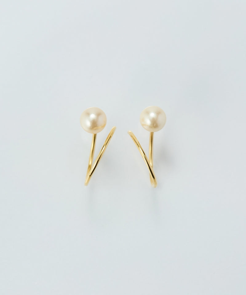 【金属アレルギー対応】ダブルループモチーフピアス/ニッケルフリー