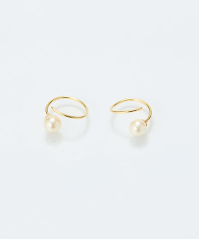 【金属アレルギー対応】ダブルループモチーフピアス/ニッケルフリー