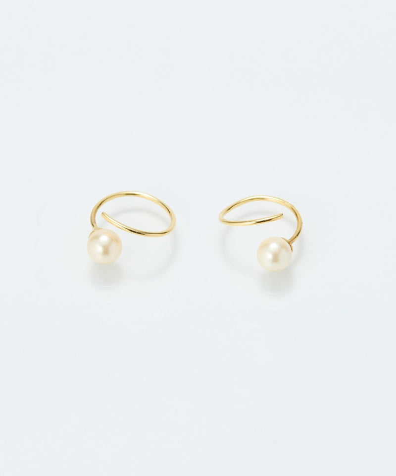 【金属アレルギー対応】ダブルループモチーフピアス/ニッケルフリー