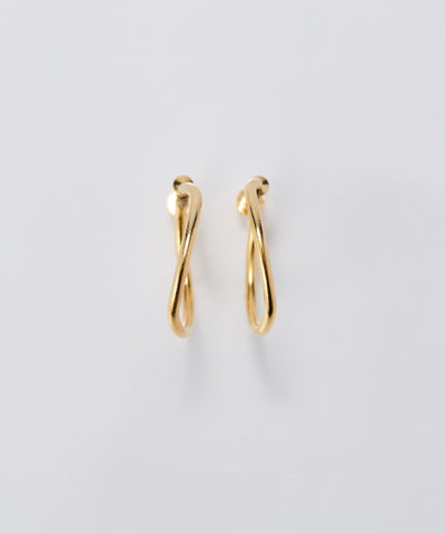 【金属アレルギー対応】2wayウェーブラインフープイヤリング/ニッケルフリー