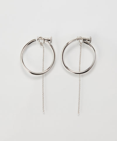 【金属アレルギー対応】2wayウェーブラインフープイヤリング/ニッケルフリー