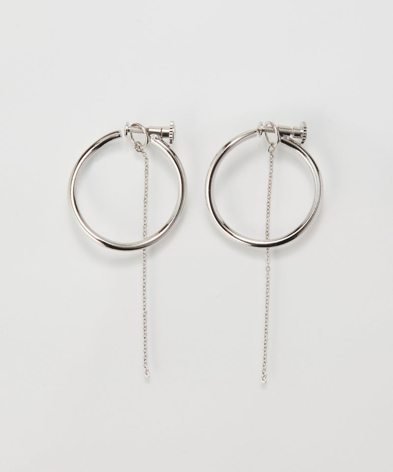 【金属アレルギー対応】2wayウェーブラインフープイヤリング/ニッケルフリー