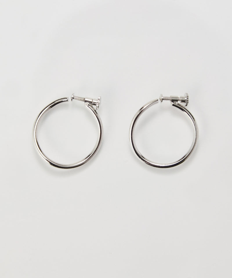 【金属アレルギー対応】2wayウェーブラインフープイヤリング/ニッケルフリー