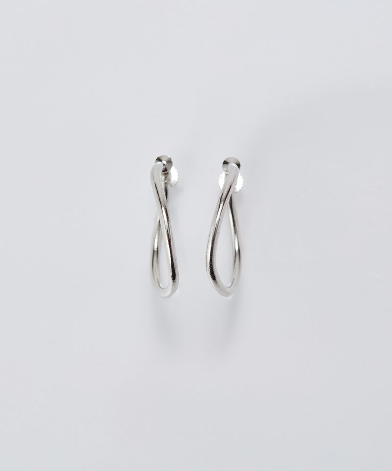 【金属アレルギー対応】2wayウェーブラインフープイヤリング/ニッケルフリー