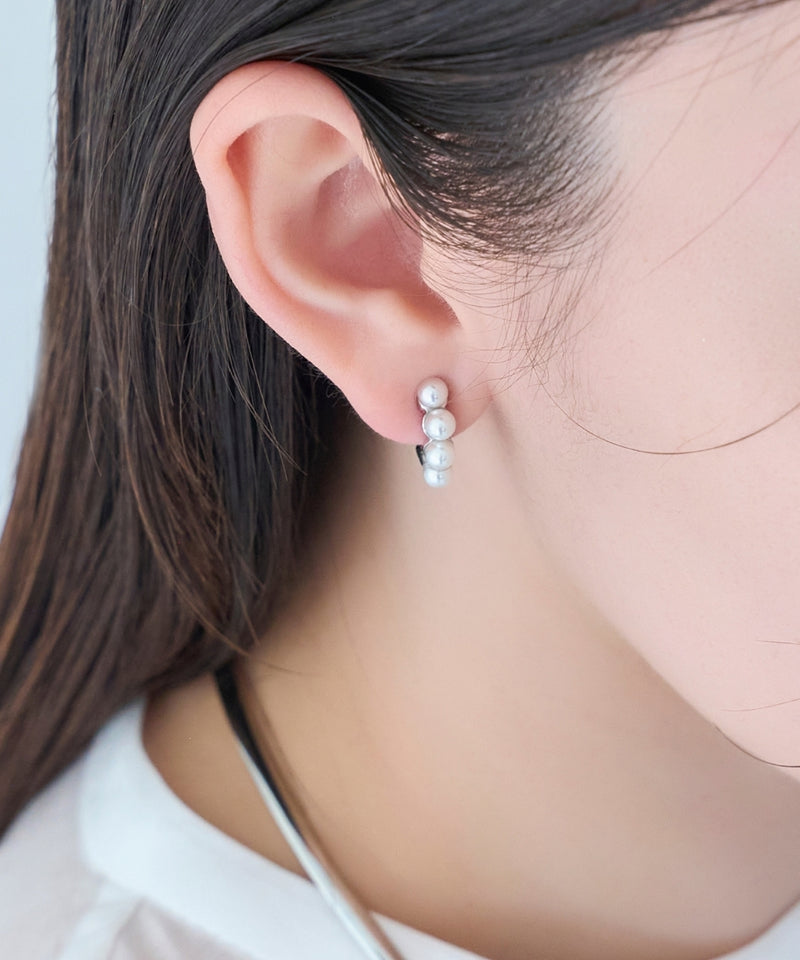 【シリーズ累計販売15000点突破！】【痛くないシリーズ】ノーブルパールエアリーイヤリング