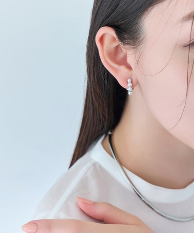 【シリーズ累計販売15000点突破！】【痛くないシリーズ】ノーブルパールエアリーイヤリング