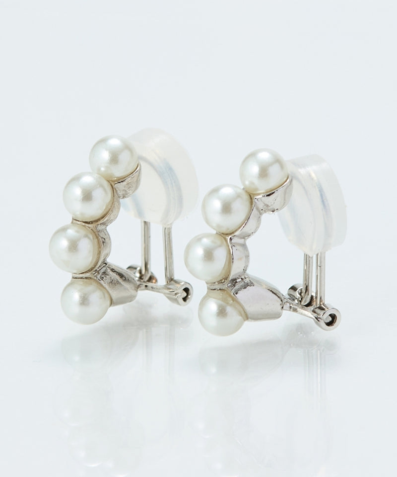 【シリーズ累計販売15000点突破！】【痛くないシリーズ】ノーブルパールエアリーイヤリング