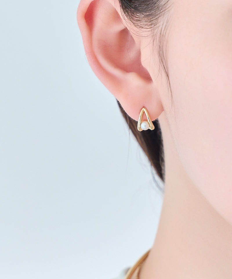 【痛くないシリーズ/金属アレルギー対応】ドロップパールライトフィットイヤリング