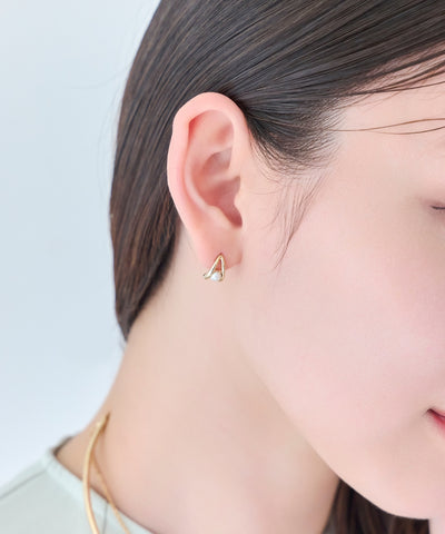 【痛くないシリーズ/金属アレルギー対応】ドロップパールライトフィットイヤリング