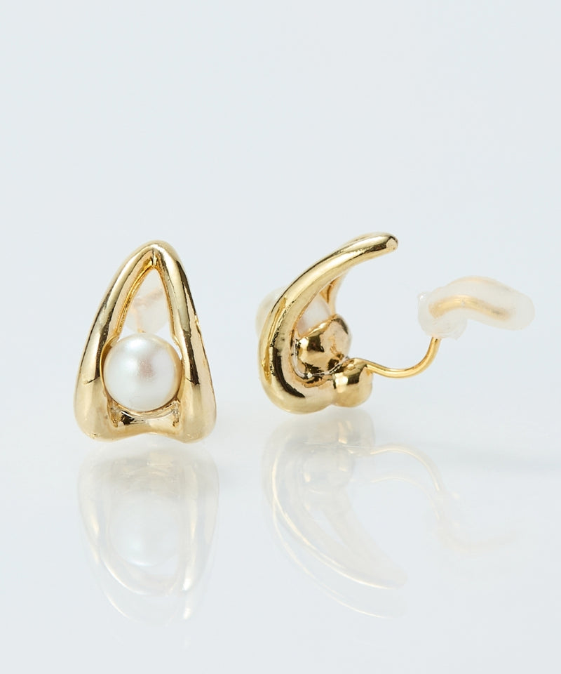 【痛くないシリーズ/金属アレルギー対応】ドロップパールライトフィットイヤリング