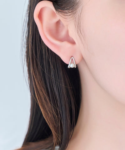 【痛くないシリーズ/金属アレルギー対応】ドロップパールライトフィットイヤリング