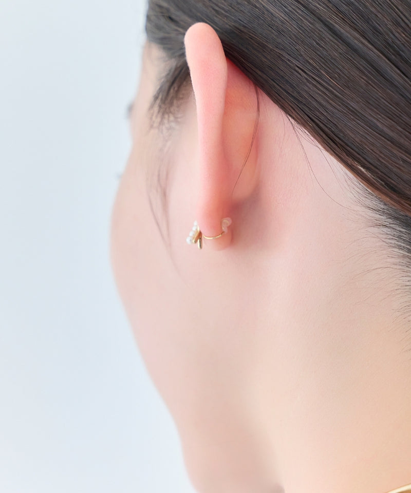 【痛くないシリーズ/金属アレルギー対応】パールクロスライトフィットイヤリング