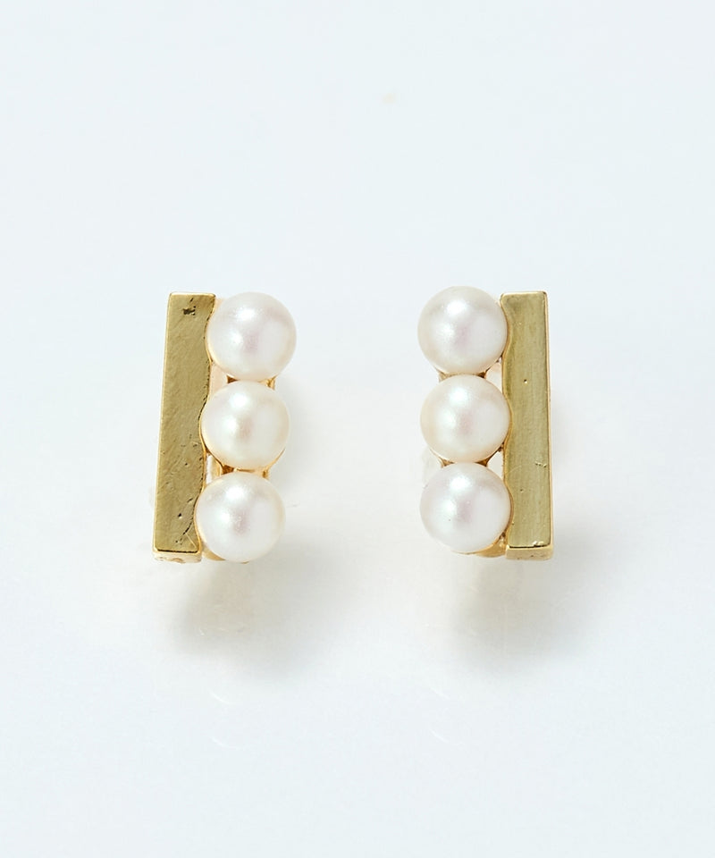 【痛くないシリーズ/金属アレルギー対応】パール＆バーライトフィットイヤリング