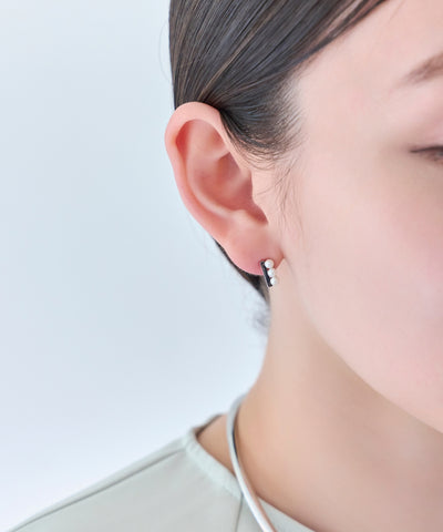 【痛くないシリーズ/金属アレルギー対応】パール＆バーライトフィットイヤリング